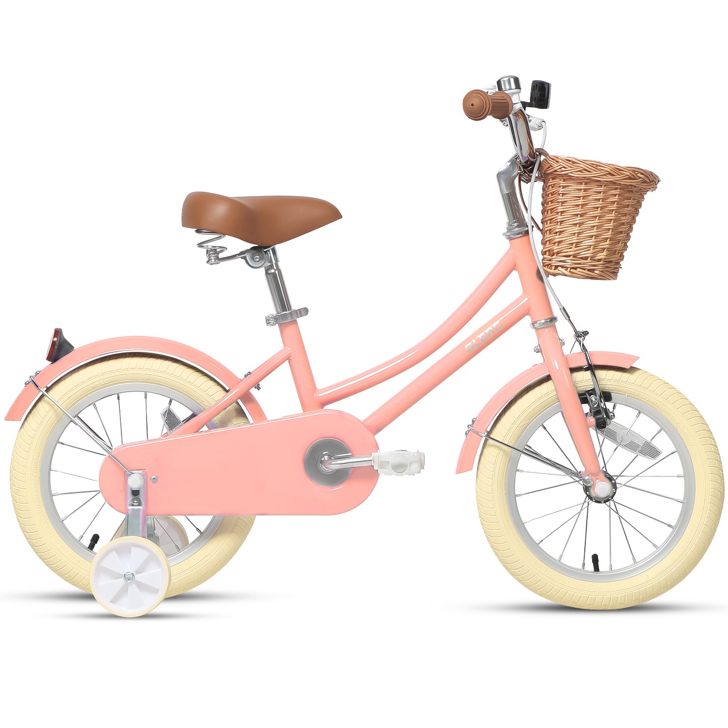 Peach-12 With Training Wheels