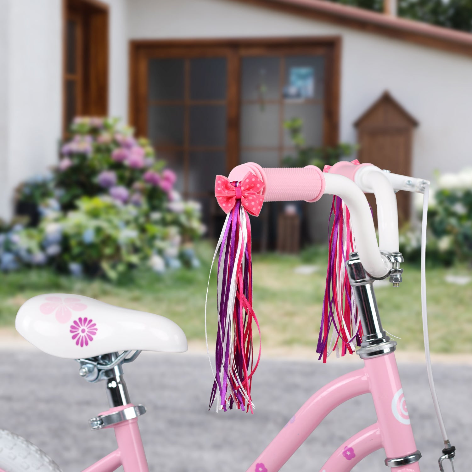 Pink Mint and Purple Bike Tassels Streamers Bingelci 